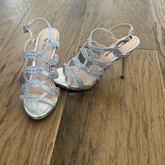 Silver Rhinestone Heels - Picture 2 of 3